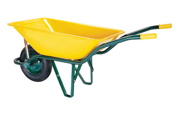 CARRETILLA METALICA AMARILLA C1/550-90 L RUEDA NEUMATICA