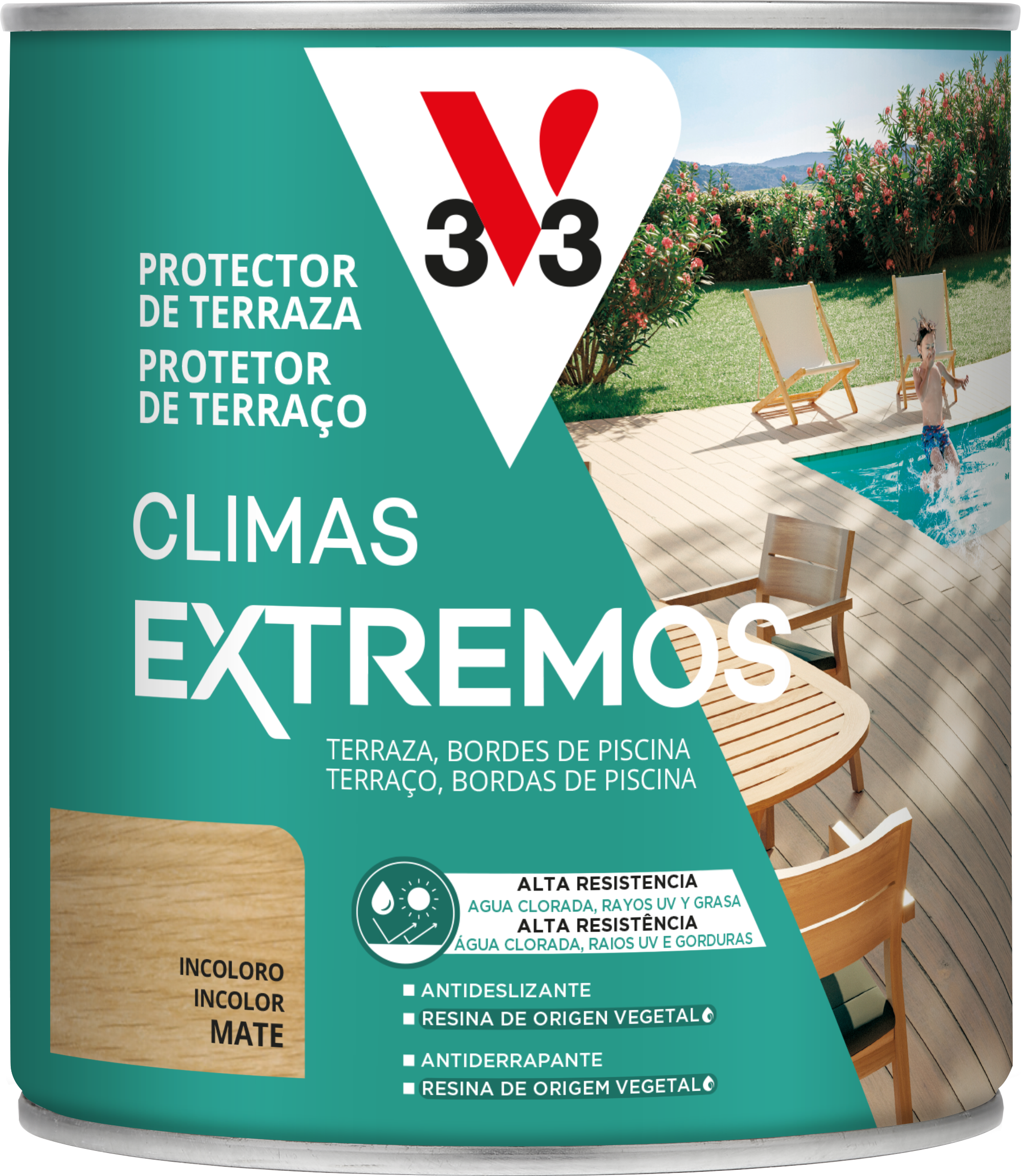 PROTECTOR TERRAZAS DE MADERA CLIMAS EXTREMOS 750ML INCOLORO