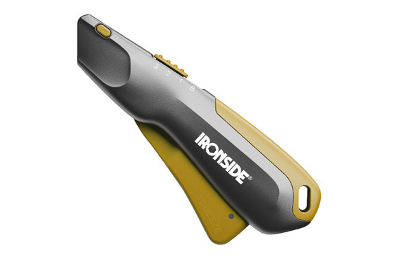CUTER TRAPEZOIDE ERGONOMICO RETRACTILA ABS+ALUMINIO 168X62X22MM