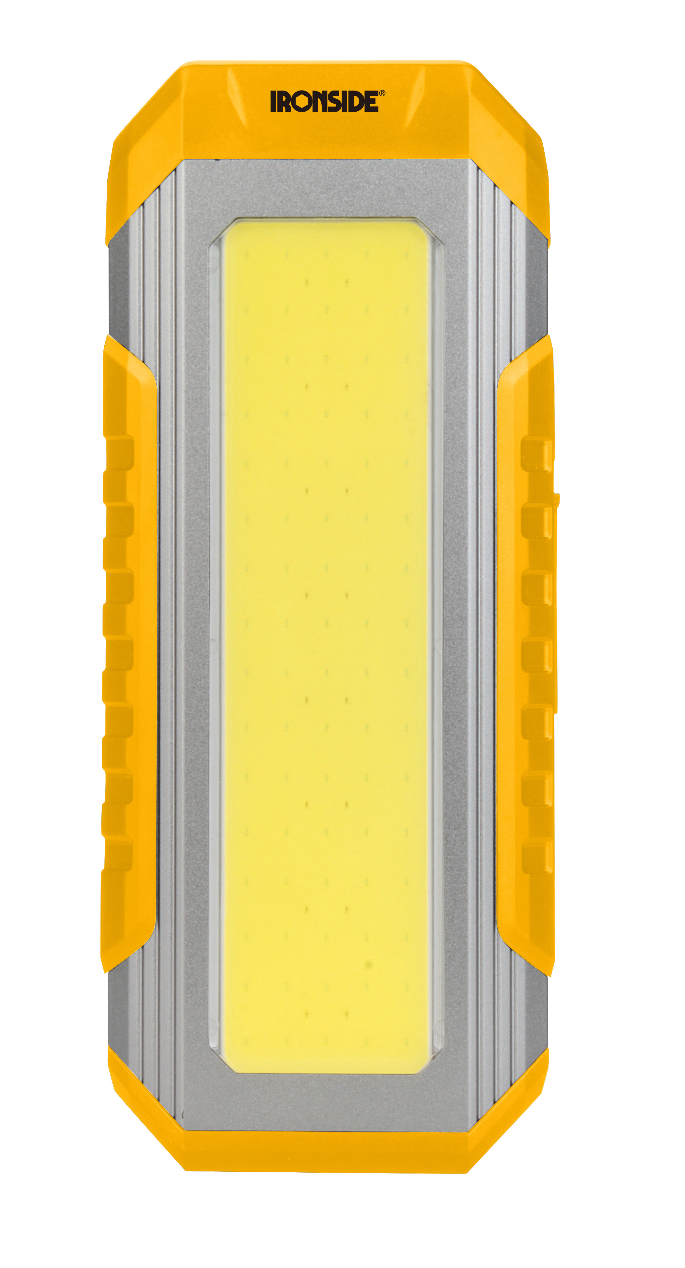 LINTERNA IRONSIDE WORK COB LED RECARGABLE CON GANCHO INDICADOR DE BATERIA 500LM