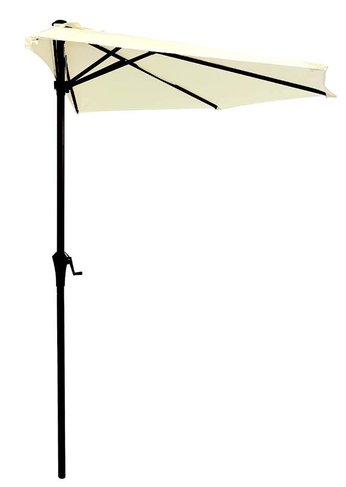 PARASOL ALUMINIO BALCON BEIGE Ø 270 CM TUBO 38MM CON MANIVELA