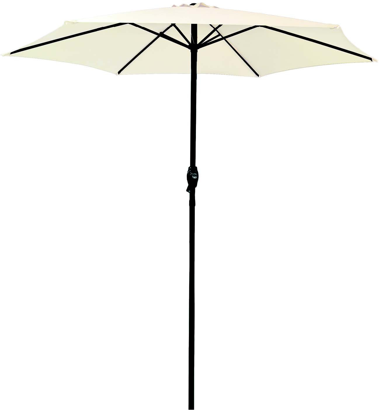 PARASOL ACERO CON MANIVELA BEIGE 2 M TUBO 32MM