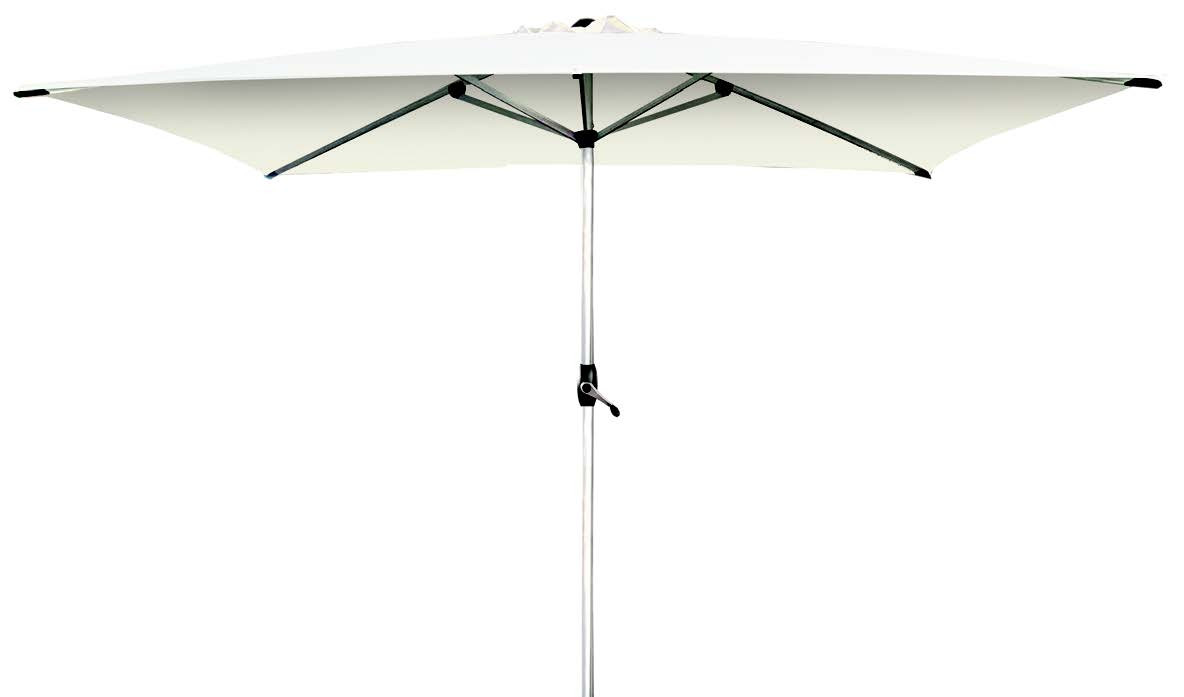 PARASOL ALUMINIO BLANCO 2X3 M TUBO 48MM C/MANIVELA