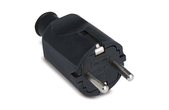 CLAVIJA BIPOLAR GOMA 16A NEGRO 250V