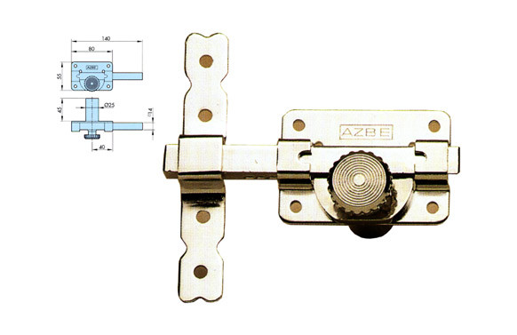 CERROJO BULONES CON BOTON AZBE 18 / 80-HN
