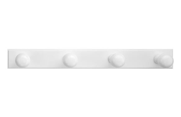 COLGADOR CON TORNILLOS 4 GANCHOS MADERA PINO 1464BLANCO 2000054649383