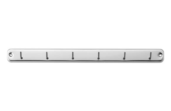 COLGADOR COCINA (BL 1 U) INOX 6 GANCHOS