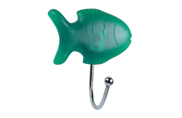 COLGADOR BAÑO ACRILICO PEZ VERDE