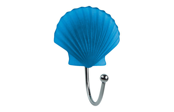 COLGADOR BAÑO ACRILICO CONCHA AZUL