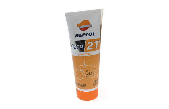 ACEITE REPSOL MOTO \"2 T\" SINTETICO 125 ML. (4,2 US FL. OZ.)
