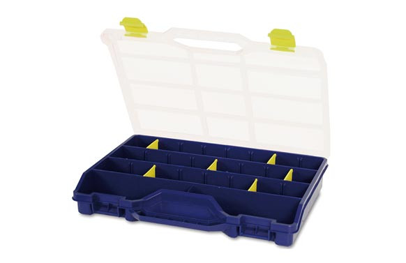MALETIN ORGANIZADOR PLASTICO N.46-26 AZUL 21 SEPARADORES