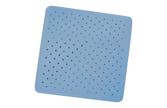 ALFOMBRA DUCHA CAUCHO NATURAL 54 X 54 CM AZUL