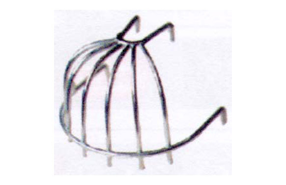 COLADOR AZOTEA ALAMBRE NEGRO 1/4 BOLA (MORRION PARA HOJAS)