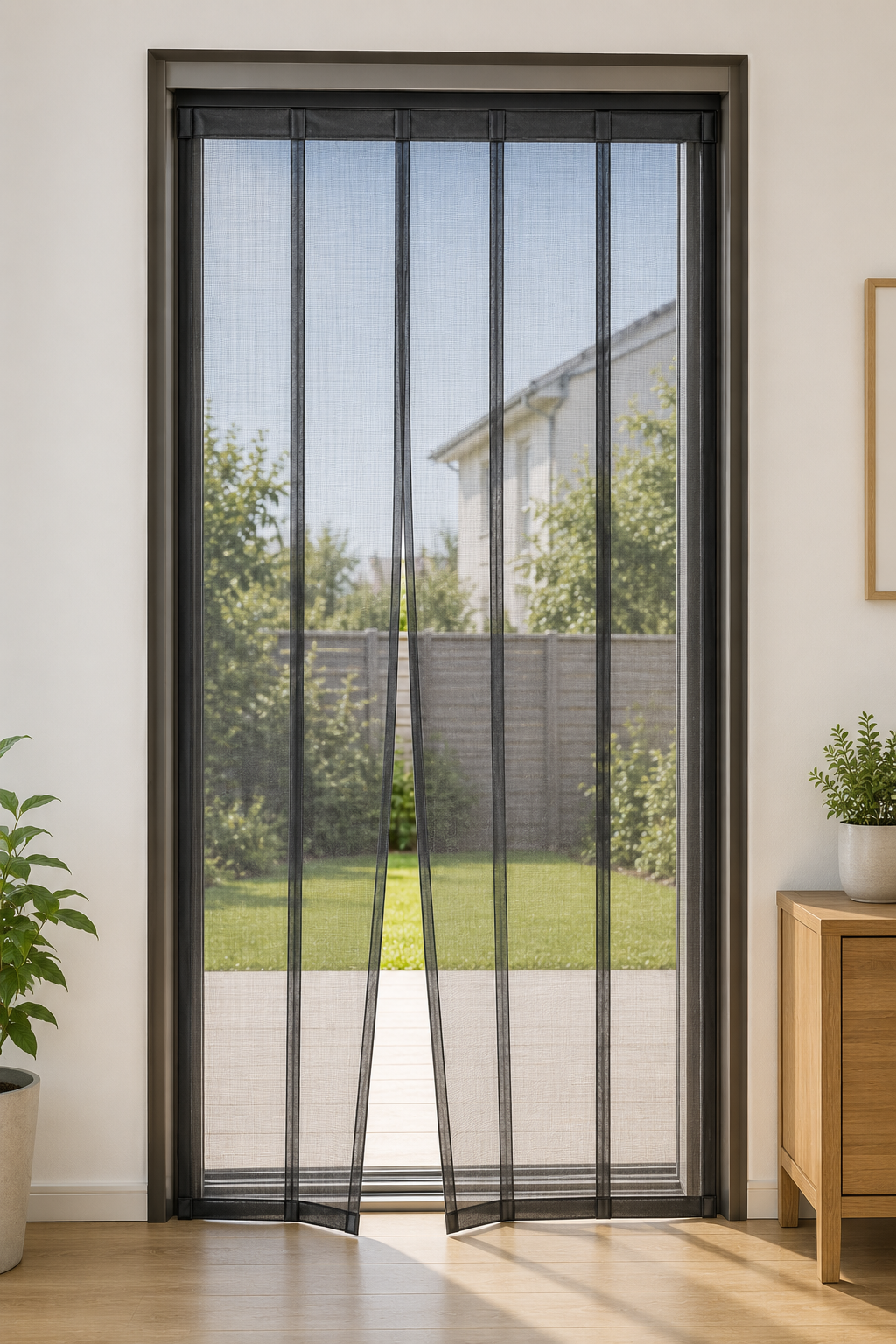 CORTINA MOSQUITERA PARA PUERTAS COLOR ANTRACITA