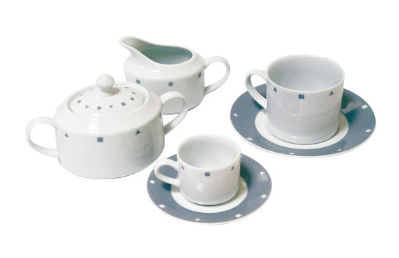 LECHERA PORCELANA DECORADA GRIS 628