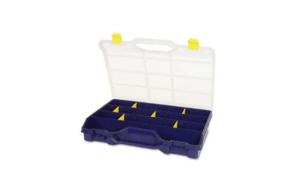 MALETIN ORGANIZADOR PLASTICO N.47-26 AZUL 21 SEPARADORES