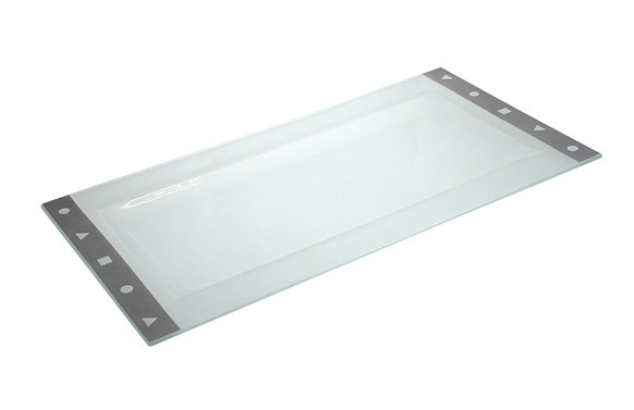 BANDEJA CRISTAL 19X36 GRIS