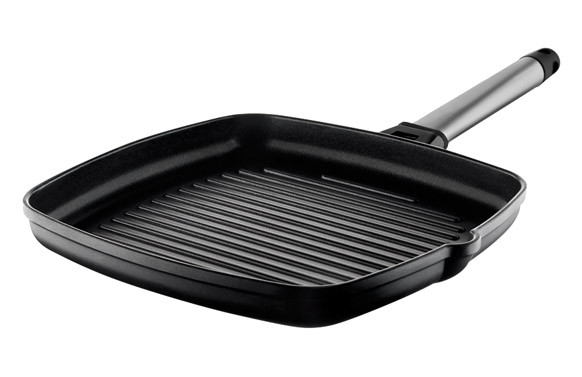 ASADOR GRILL ALUMINIO FUNDIDO MANGO INOX 27 CM