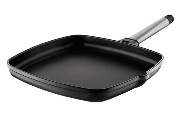 ASADOR PLANO ALUMINIO FUNDIDO MANGO INOX 27 CM