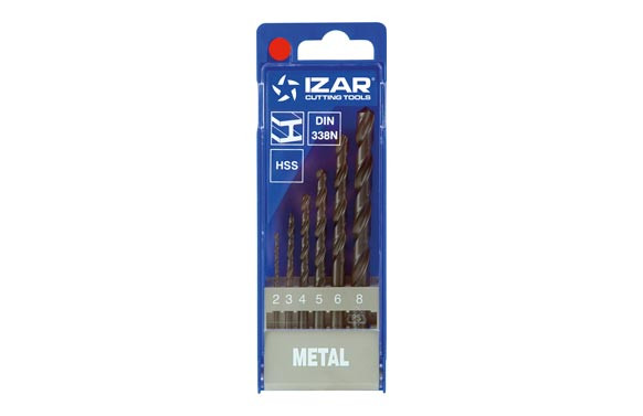 BROCA METAL STANDARD CILINDRICA HSS DIN338N JUEGO 1462-2 A 8 MM 6 UNIDADES