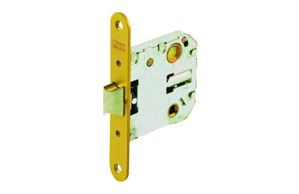 PICAPORTE UNIFICADO FRENTE REDONDO 47 MM LATONADO