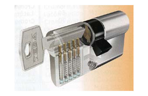 CILINDRO TE5 NIQUEL LLAVE SERRETA 35-35