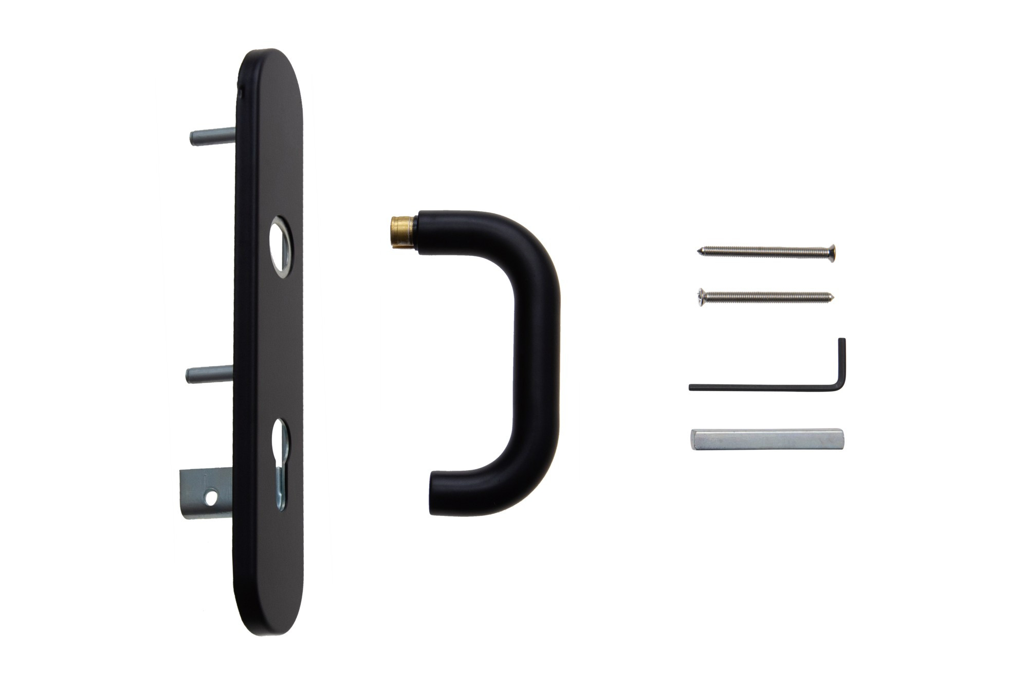 MANILLA SENA ANTIPANICO, PLACA Y BOCALLAVE 72MM NEGRA