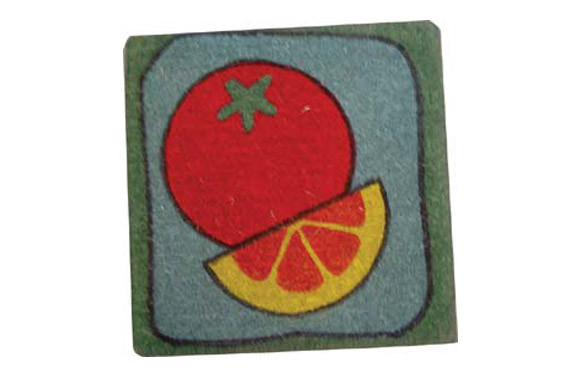 FELPUDO COCO 45X45CM ESPESOR 35MM NARANJA