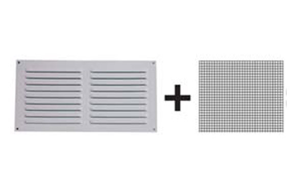 REJILLA SIN BORDE BLANCA CON MOSQUITERA 0110/25X25