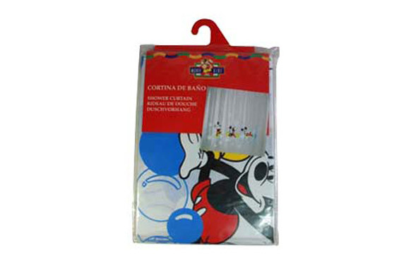 CORTINA PVC MICKEY BUR CELESTE 180X180 CM