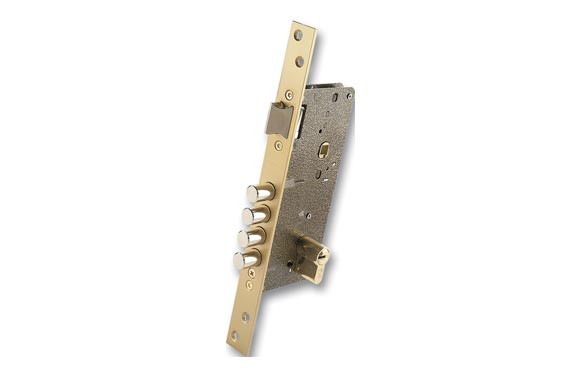 CERRADURA SEGURIDAD ESMALTADA ORO GOLPE Y LLAVE 700B/50-DS15/70D