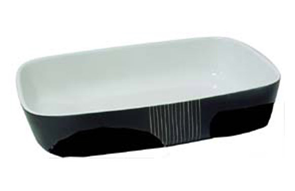 BANDEJA CERAMICA GRIS 25X25 CM