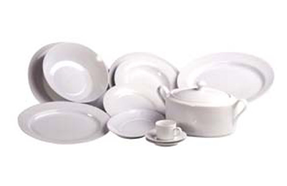 BANDEJA PORCELANA DECORADA 14\" SALINA BLANC