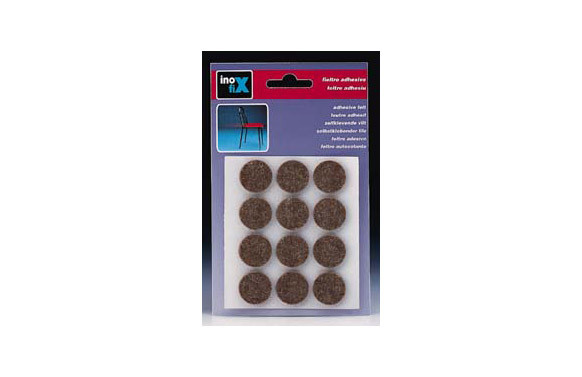 FIELTRO ADHESIVO PATA MUEBLE (BL) Ø22MM MARRON