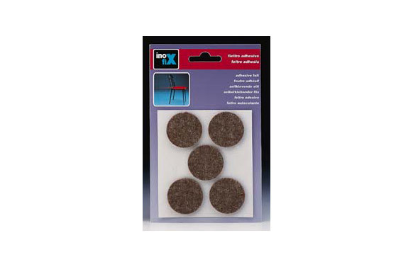 FIELTRO ADHESIVO PATA MUEBLE (BL) Ø27MM MARRON