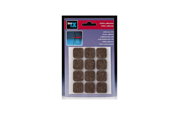 FIELTRO ADHESIVO PATA MUEBLE (BL) 22X22MM MARRON