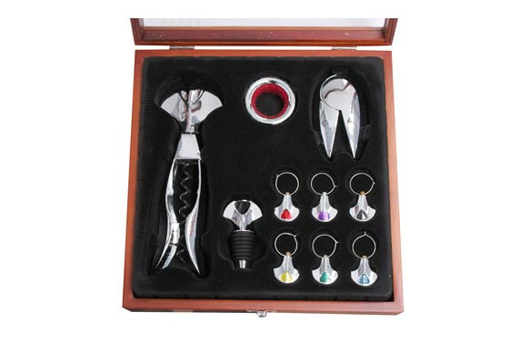 SET VINO EN CAJA MADERA LUJO