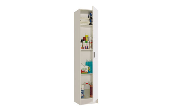 Armario de madera blanco una puerta 180 x 37 x 37