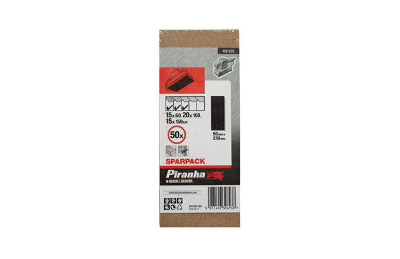 PATIN LIJA 93 X 230 MM SIN PERFORAR GRANO SURTIDO. 50 UNIDADES