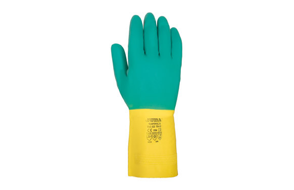 GUANTE BICOLOR LATEX FLOCADO T/10-10,5
