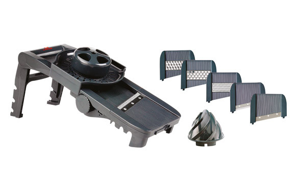 MANDOLINA PLASTICO 5 CUCHILLAS Y EXPRIMIDOR
