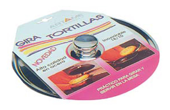 TAPA GIRATORTILLAS INOX 28 CM