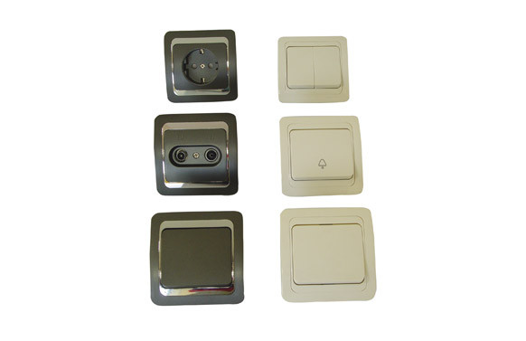 PULSADOR TIMBRE RUBILEC 10A 250 V ANTRACITA/PLATA