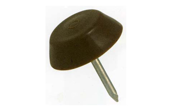 TACO SILLA PLASTICO CON CLAVO 15 MM MARRON