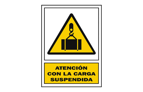 SEÑAL CARGA SUSPENDINDA PVC 337 PLA-CAST