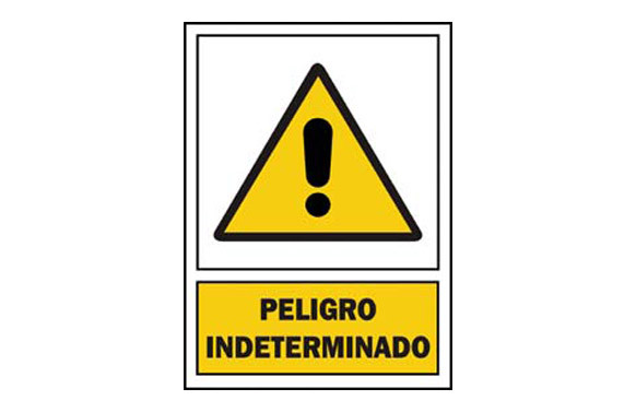SEÑAL PELIGRO INDETERMIN PVC 301 PLA-CAT