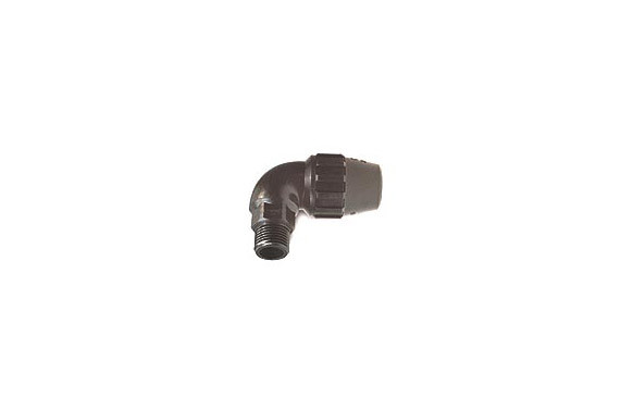 ENLACE ACODADO 90 ROSCA MACHO PE J-69 32- 1\"