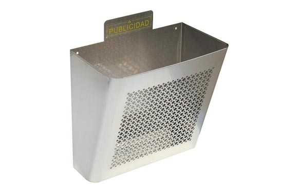 CESTA PUBLICIDAD CURVO INOX