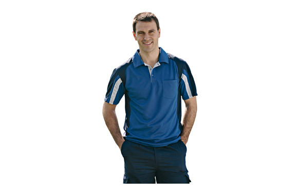 POLO COOLWAY TOP RANGE T.M AZUL / NEGRO