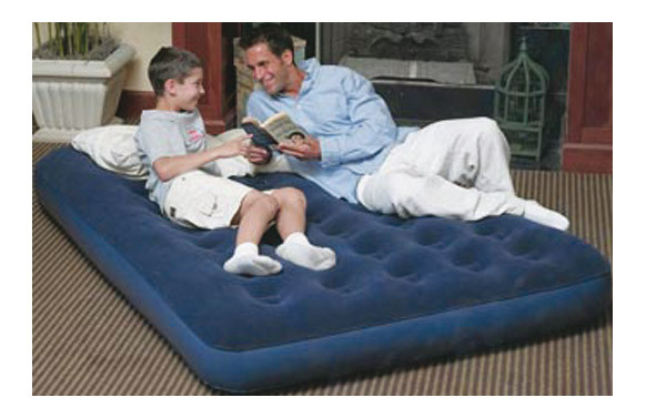 COLCHON CAMA HINCHABLE DOBLE BOMBA PIE 188X137X22CM